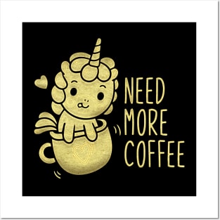 Golden Unicorn Coffee Posters and Art